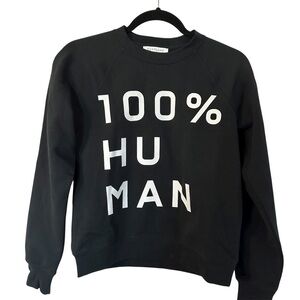 Everlane Black Long Sleeve Cotton Crewneck 100% Human Sweatshirt Sz XS NWOT